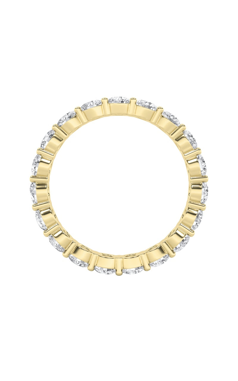 2.25CTW Round Shaped Lab Grown Diamond Split Prong Eternity Ring in 14K Gold (F/VS)