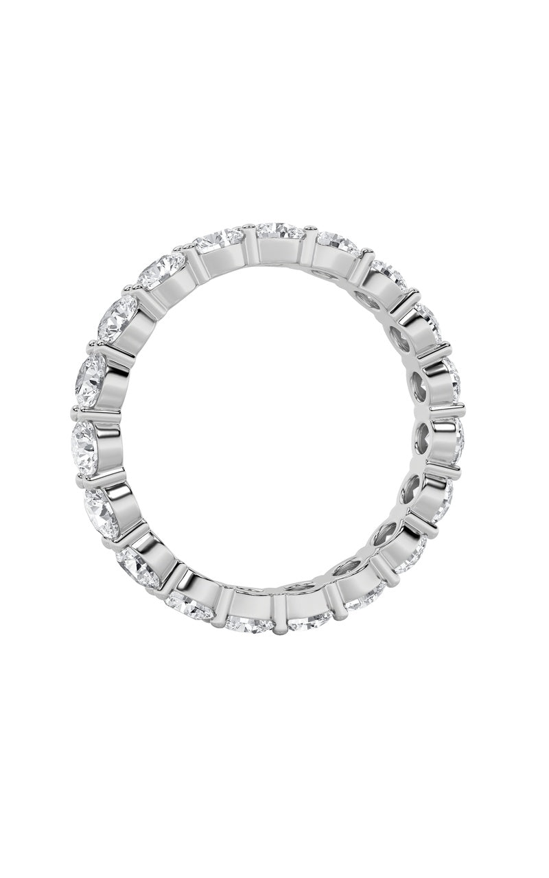 2.4CTW Round Shaped Lab Grown Diamond Split Prong Eternity Ring in 14K Gold (F/VS)