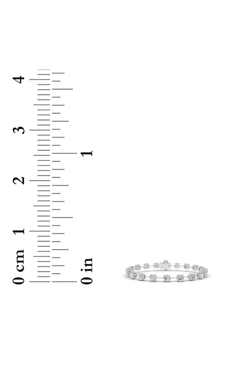 4CTW Round Shaped Lab Grown Diamond Split Prong Eternity Ring in 14K Gold (F/VS)