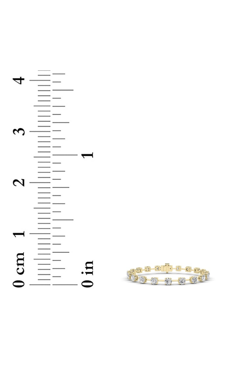 4.25CTW Round Shaped Lab Grown Diamond Split Prong Eternity Ring in 14K Gold (F/VS)