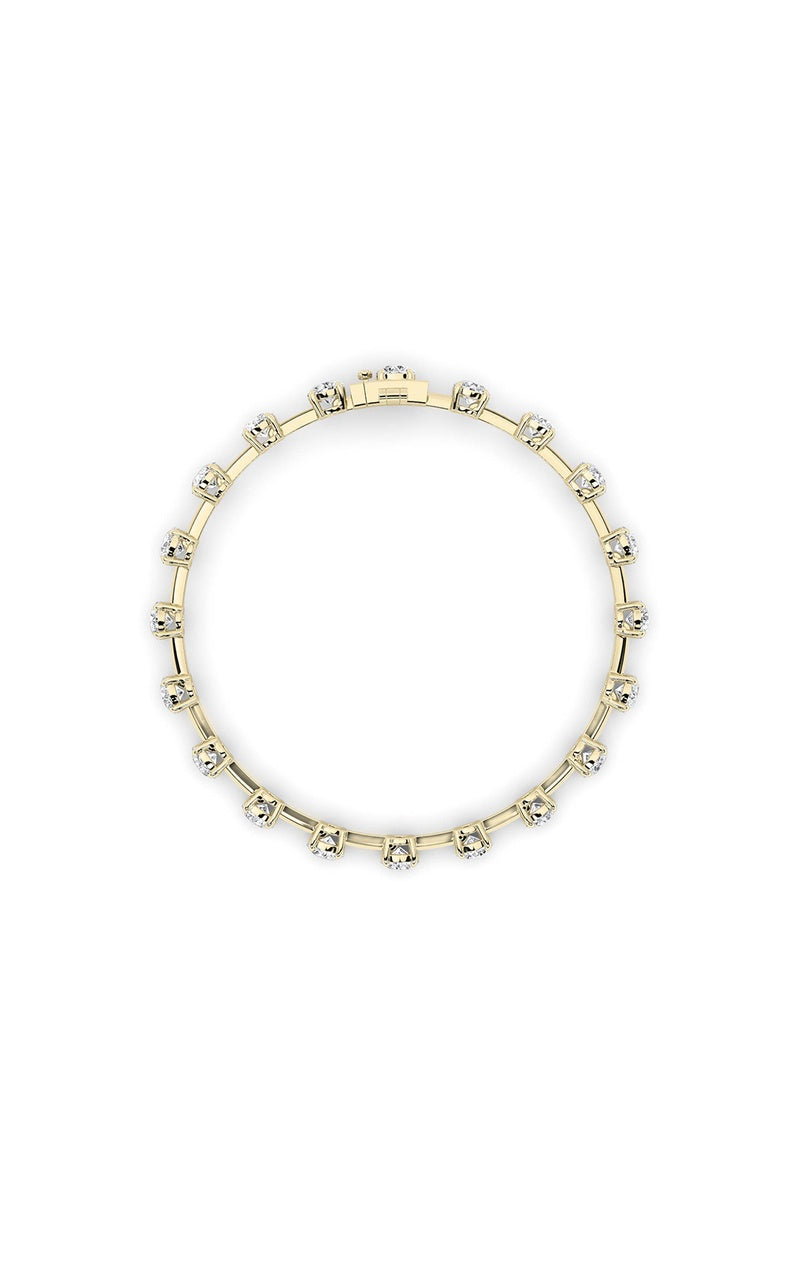 4.5CTW Round Shaped Lab Grown Diamond Split Prong Eternity Ring in 14K Gold (F/VS)