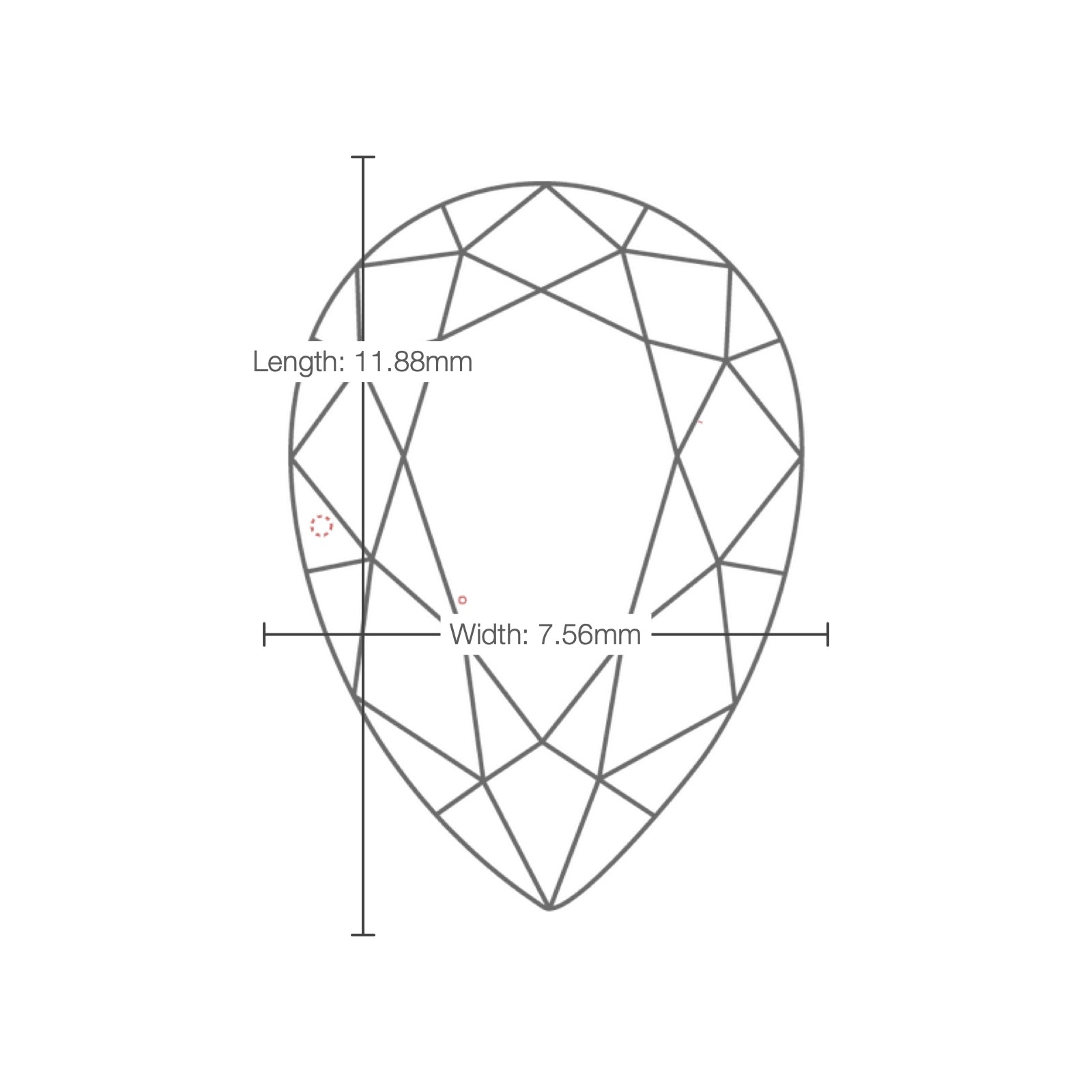 IGI certificate LG802628263: facet plot with length and width