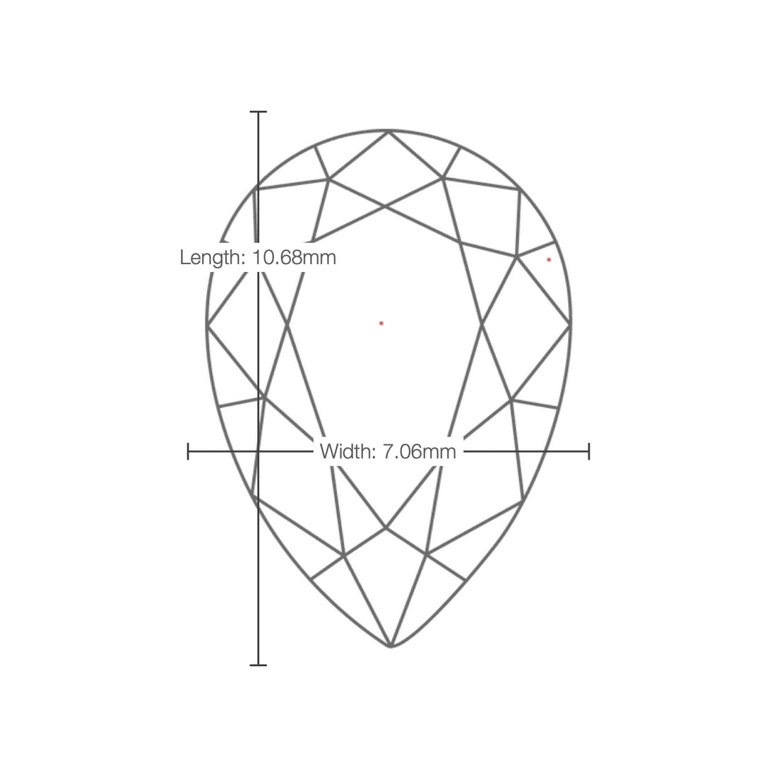 IGI certificate LG805637577: facet plot with length and width