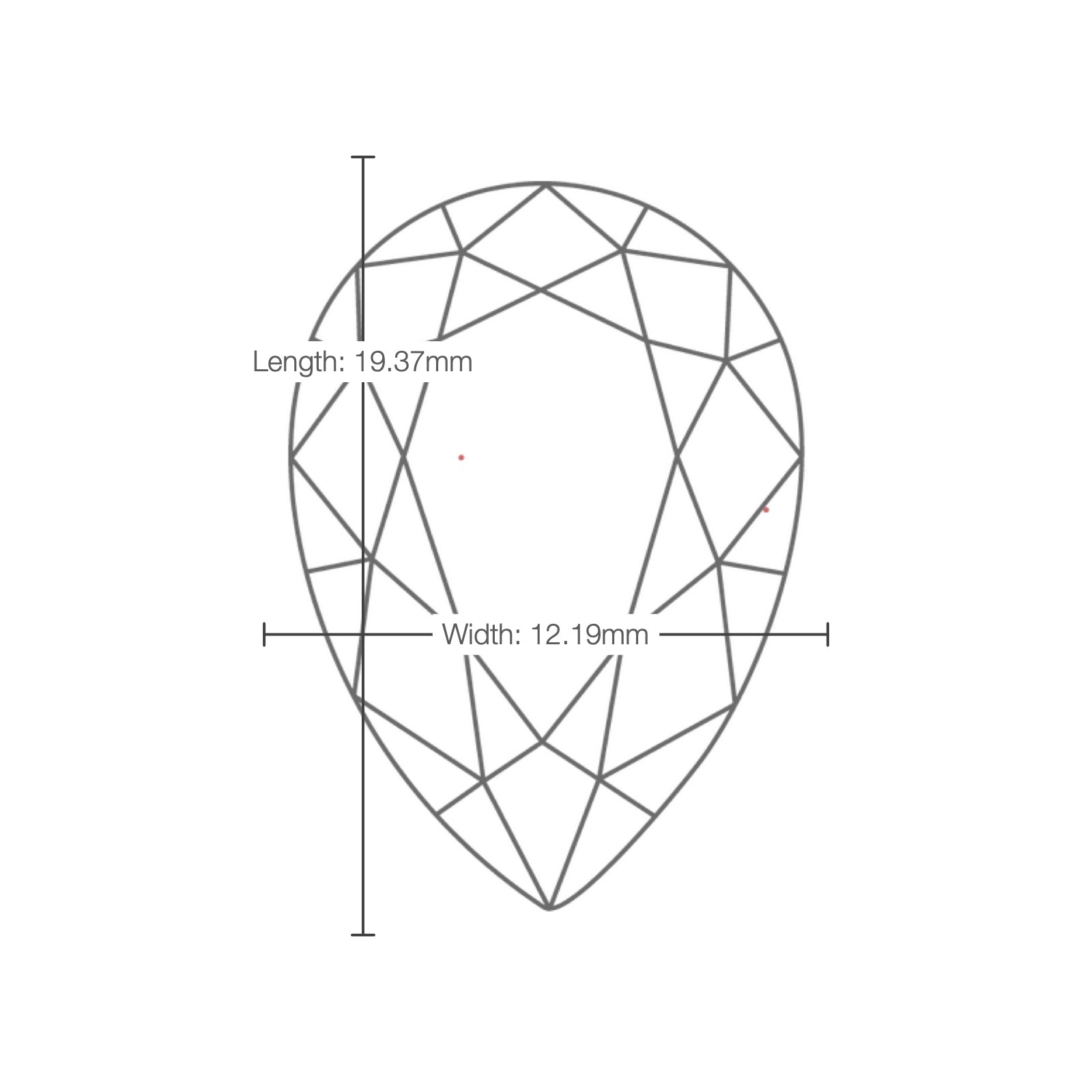 IGI certificate LG805659947: facet plot with length and width
