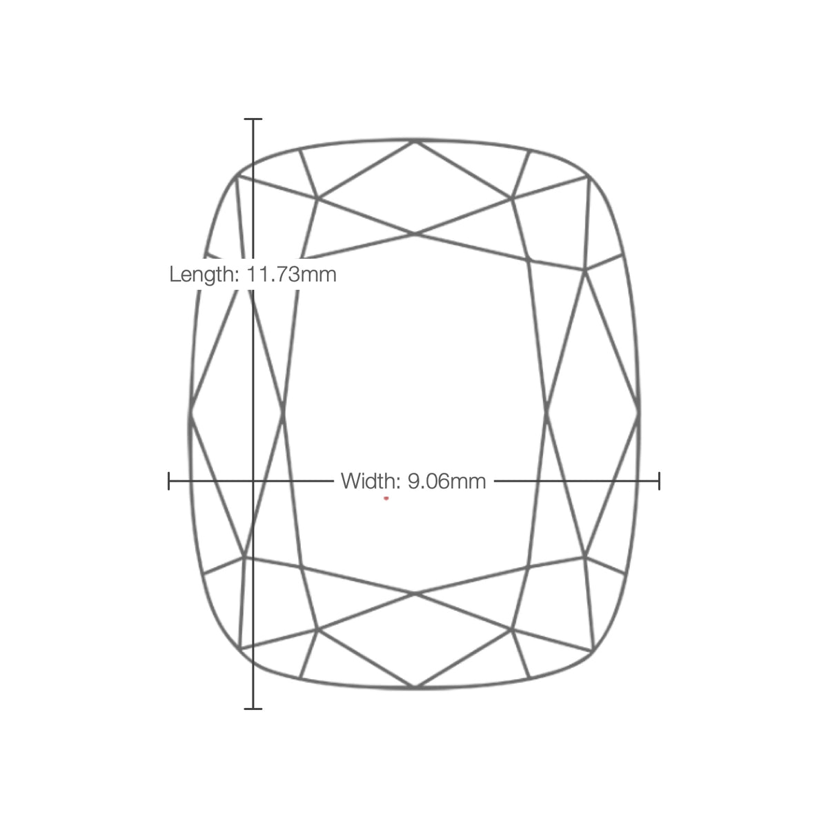 IGI certificate LG807650448: facet plot with length and width