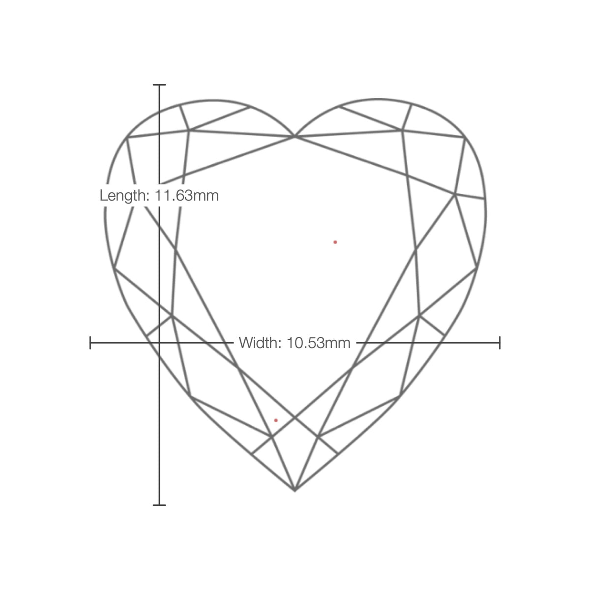 IGI certificate LG751516126: facet plot with length and width