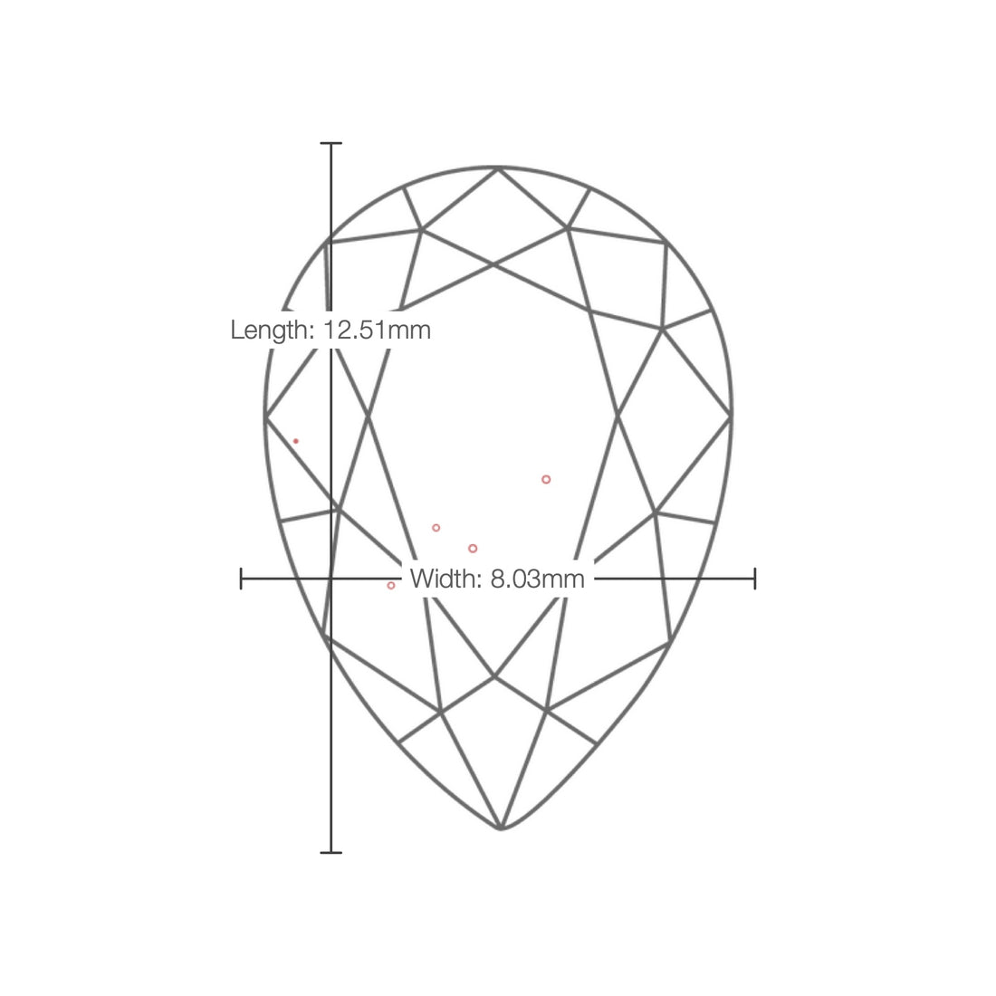 IGI certificate LG805669755: facet plot with length and width