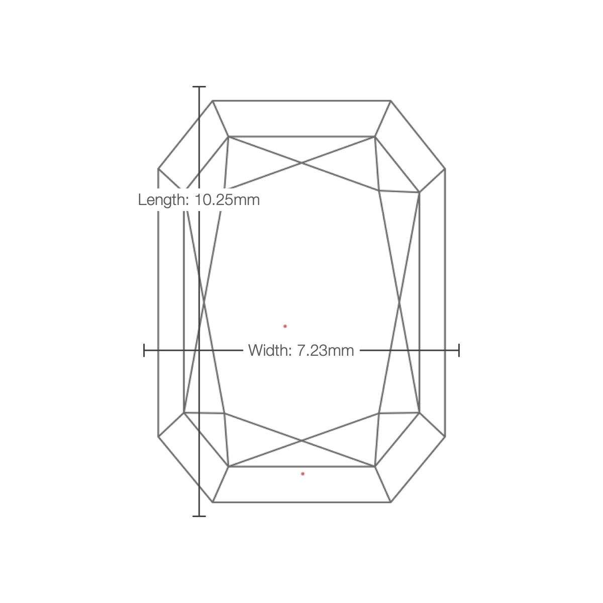 IGI certificate LG760568855: facet plot with length and width