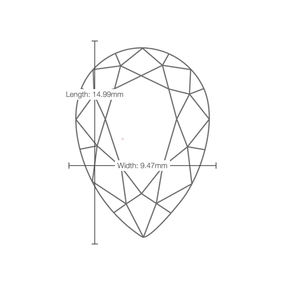 IGI certificate LG802631608: facet plot with length and width