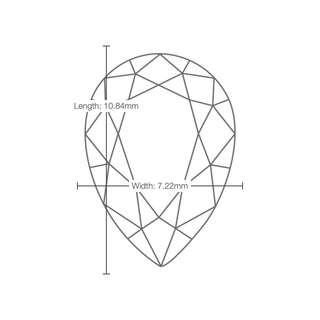 IGI certificate LG805696763: facet plot with length and width