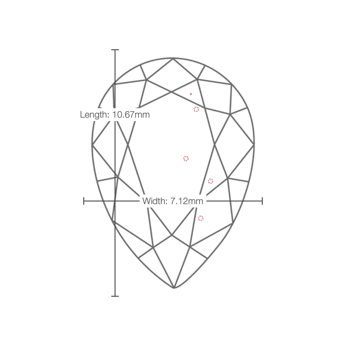 IGI certificate LG805679400: facet plot with length and width
