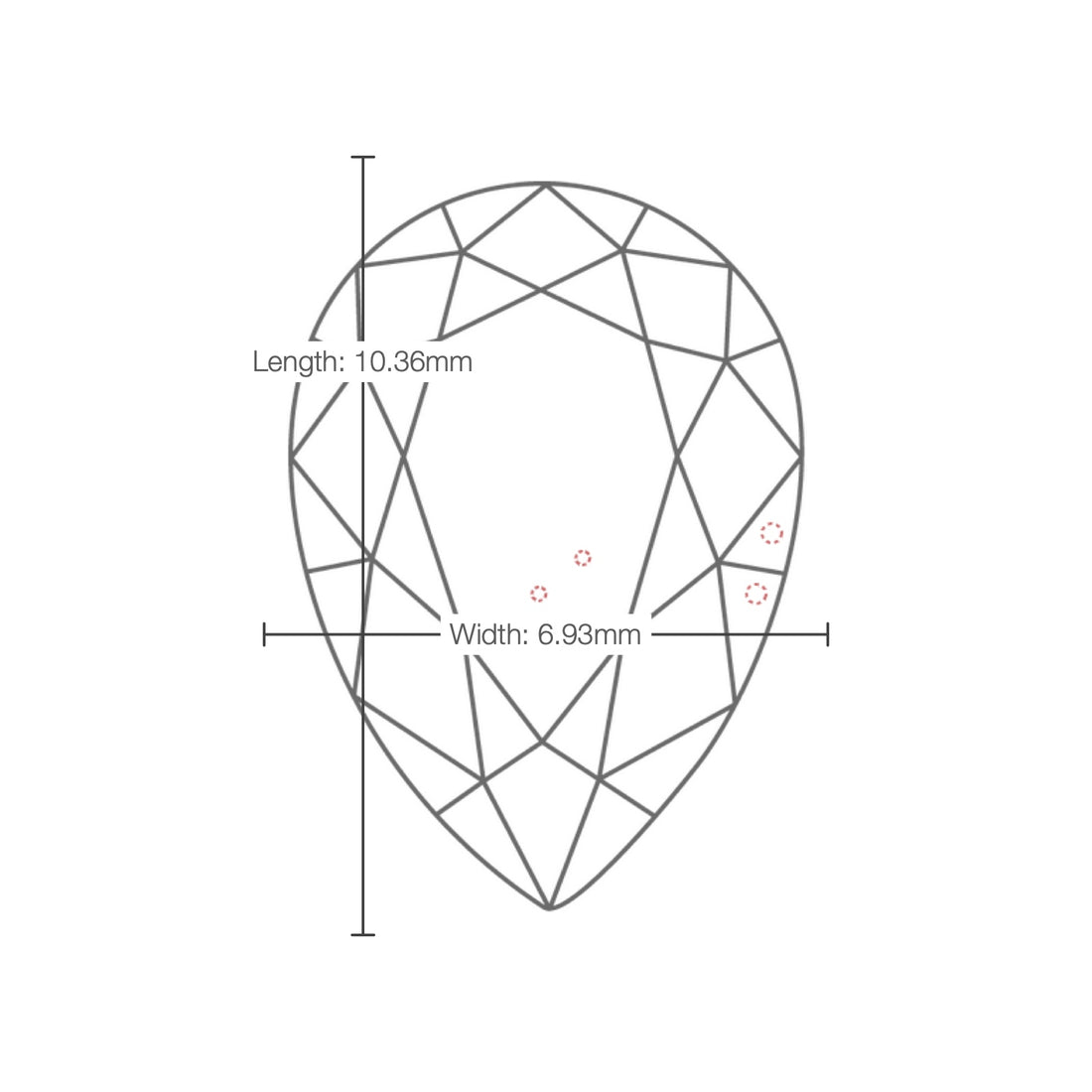IGI certificate LG801662525: facet plot with length and width