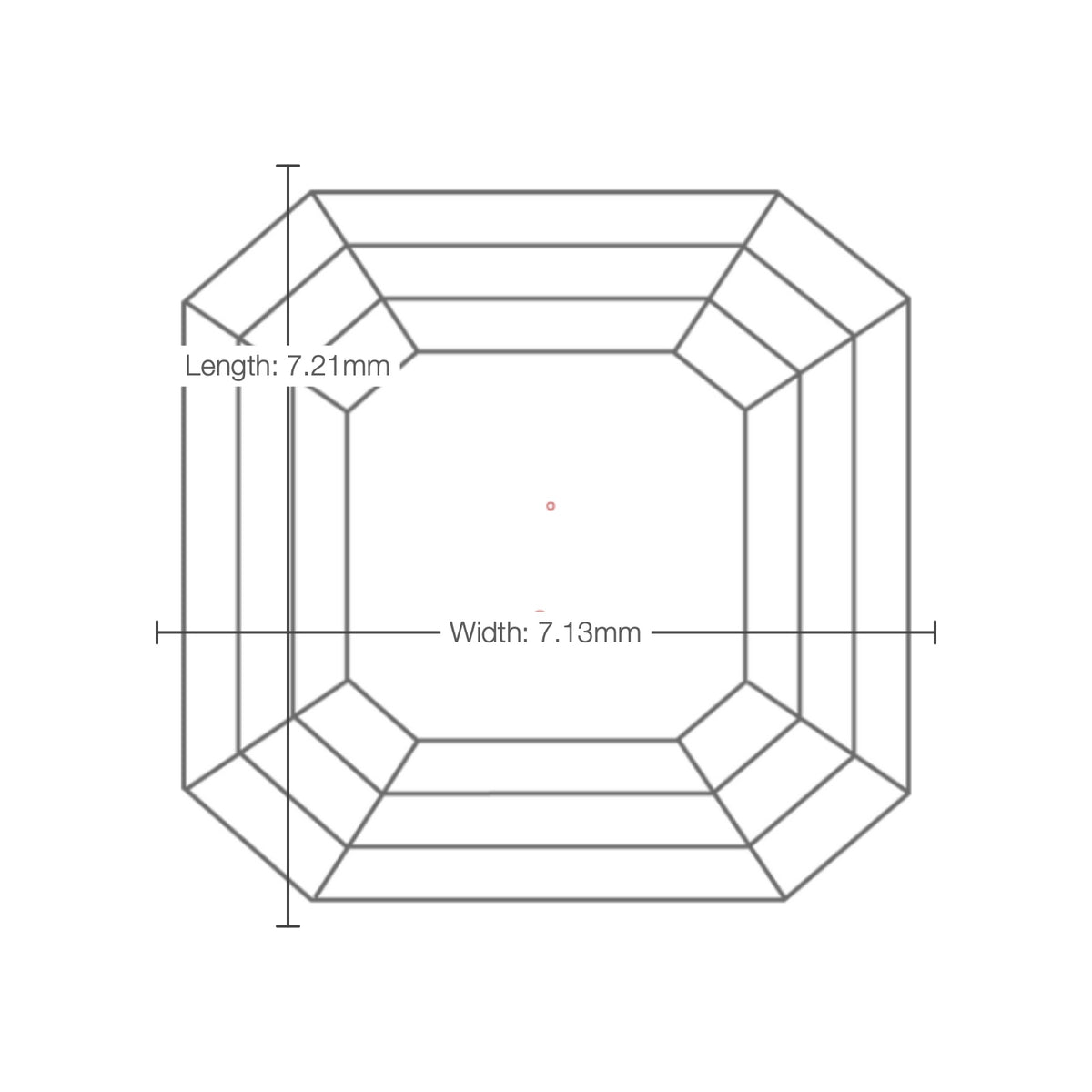 IGI certificate LG760572582: facet plot with length and width