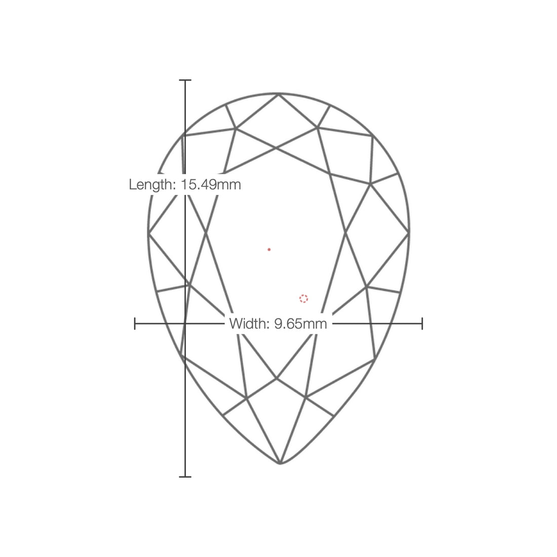 IGI certificate LG802628837: facet plot with length and width