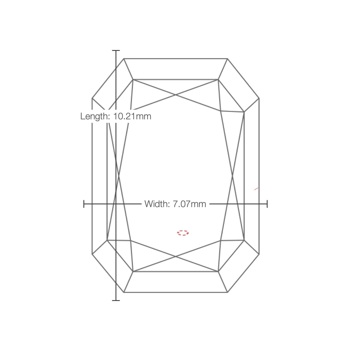 IGI certificate LG797694746: facet plot with length and width