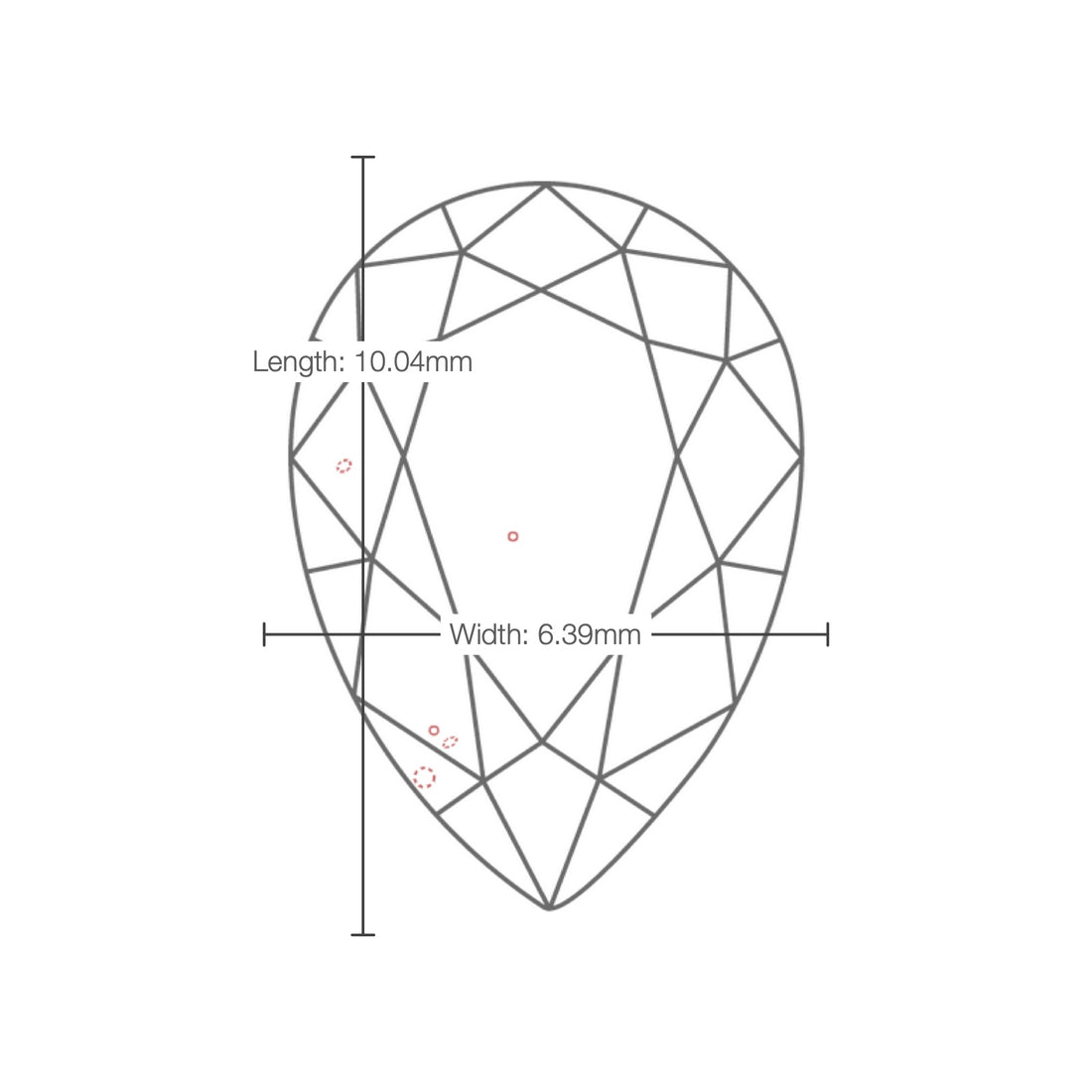 IGI certificate LG801636469: facet plot with length and width