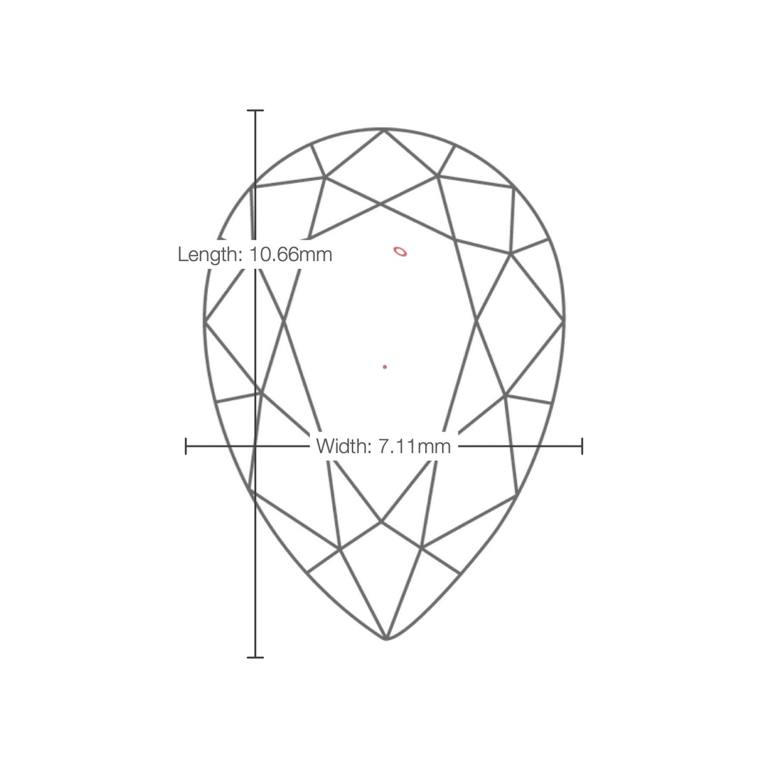 IGI certificate LG803697034: facet plot with length and width