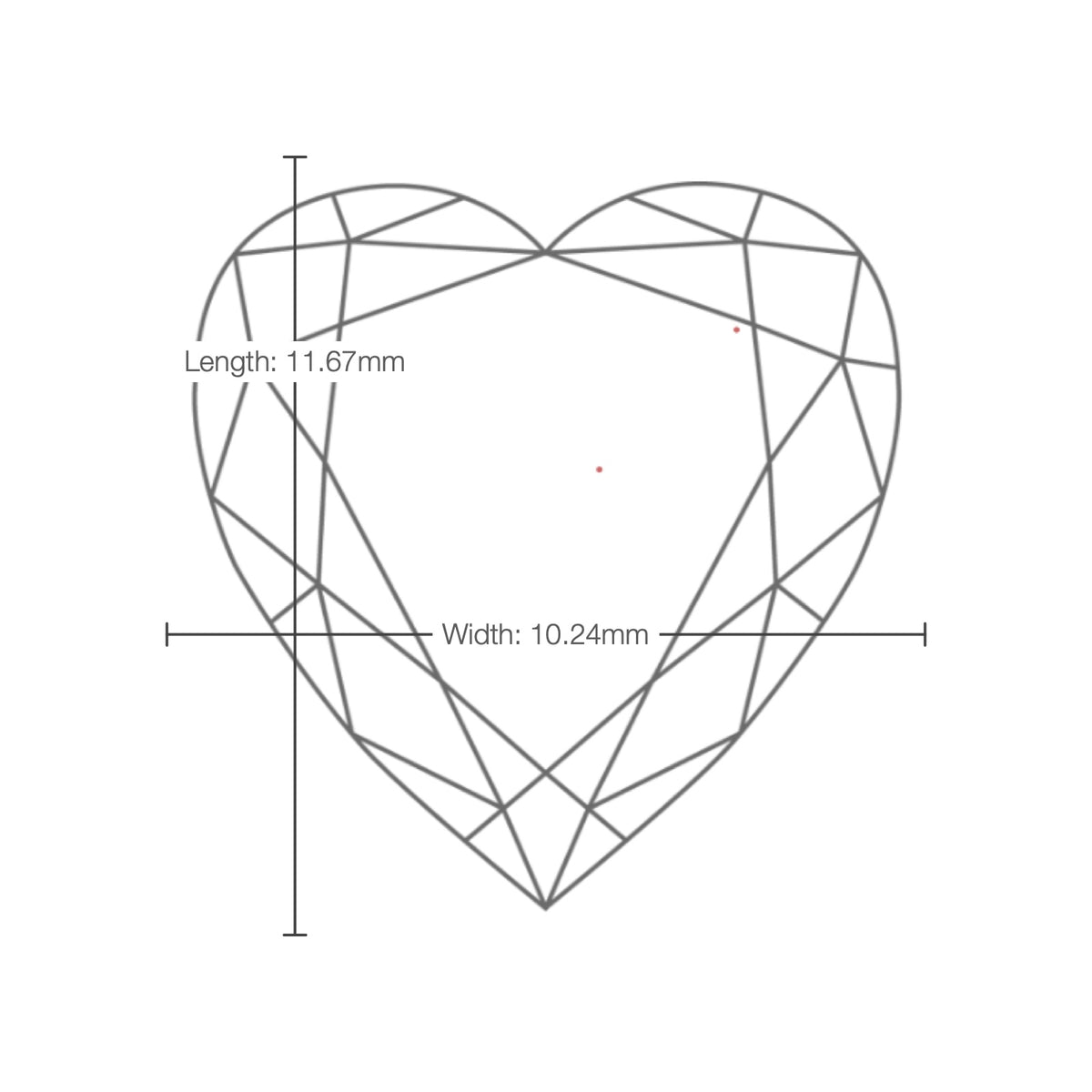 IGI certificate LG751505902: facet plot with length and width