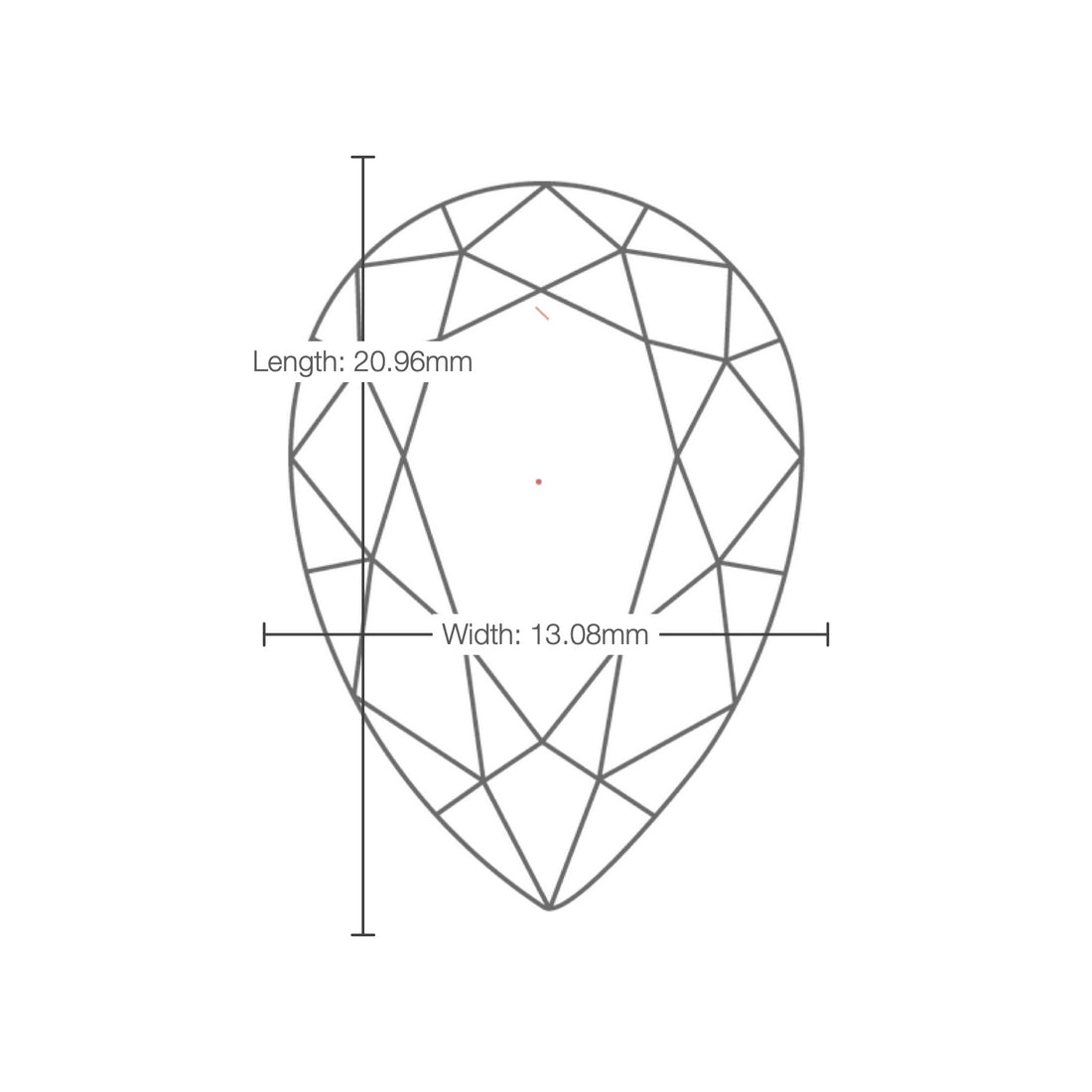 IGI certificate LG800667625: facet plot with length and width