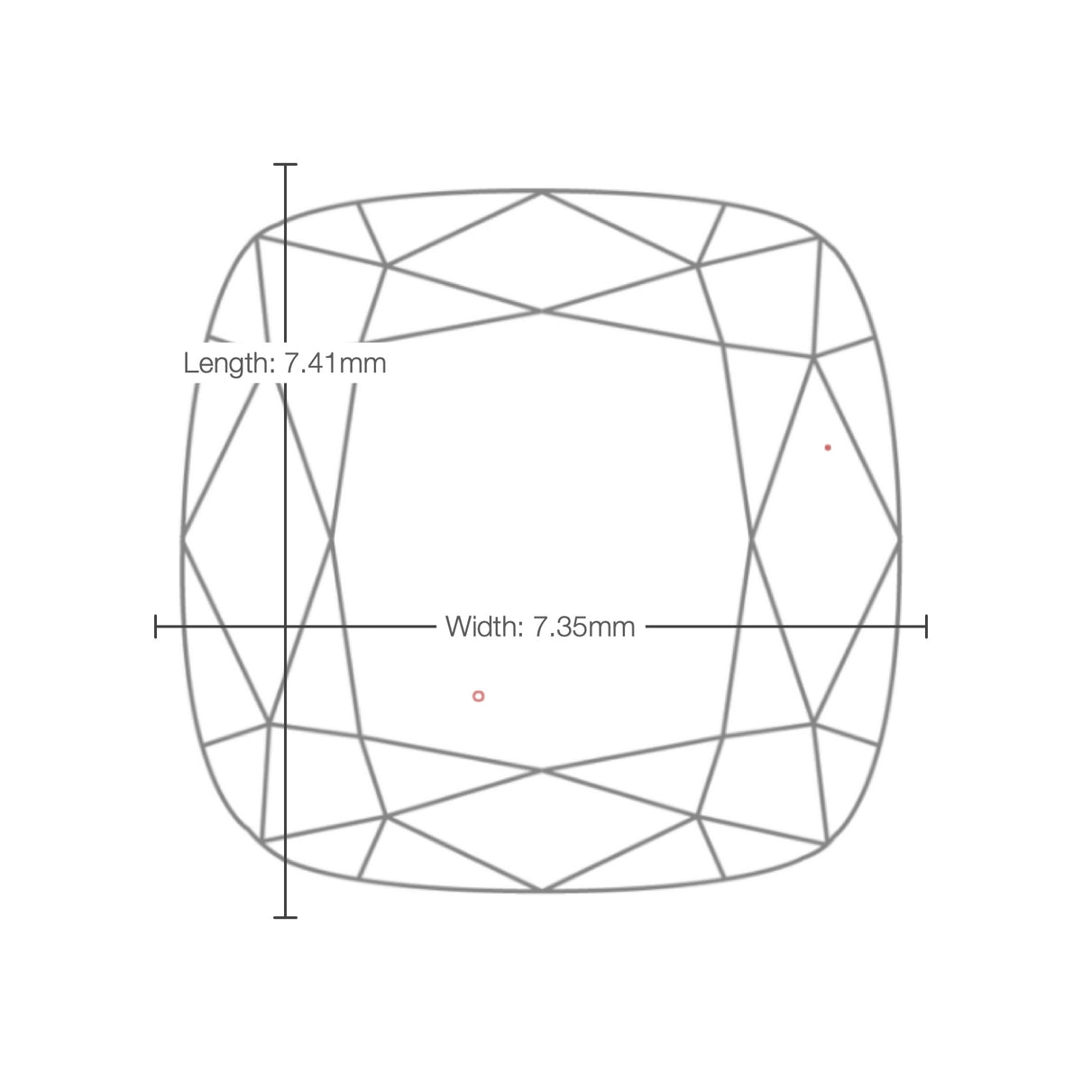 IGI certificate LG768661951: facet plot with length and width