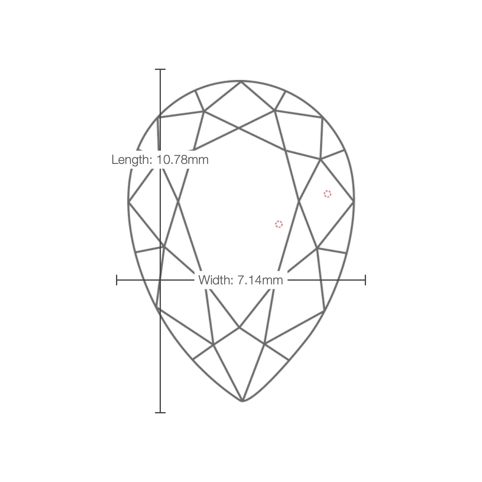 IGI certificate LG805648397: facet plot with length and width