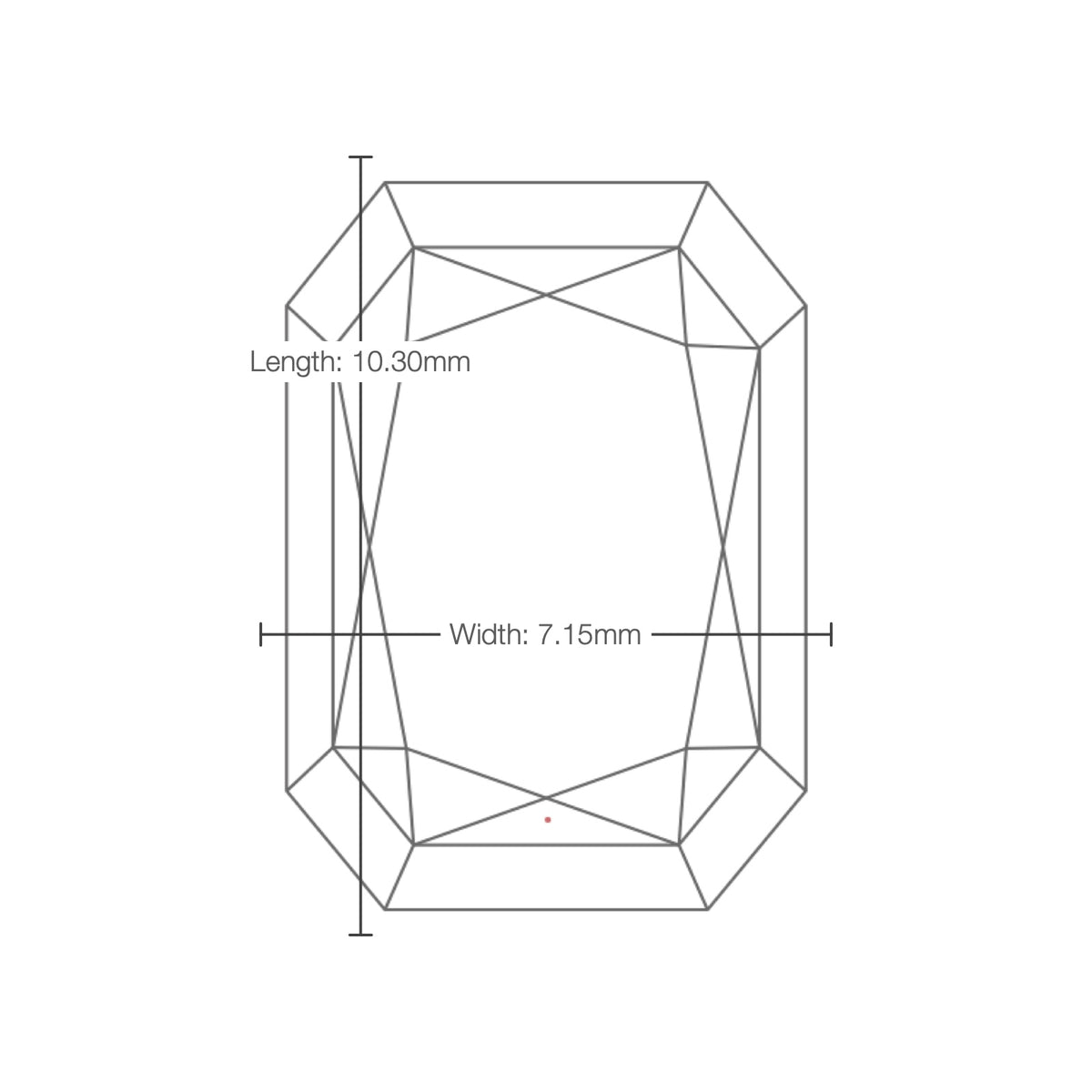 IGI certificate LG760552603: facet plot with length and width