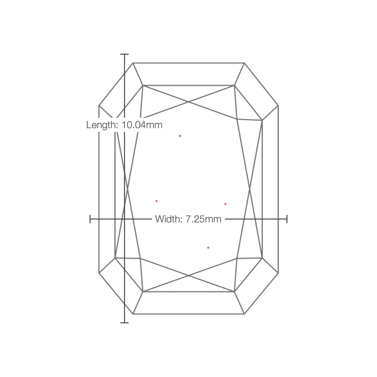 IGI certificate LG771619722: facet plot with length and width