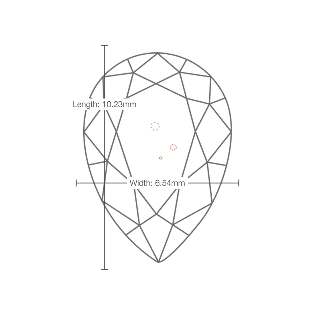 IGI certificate LG804633965: facet plot with length and width
