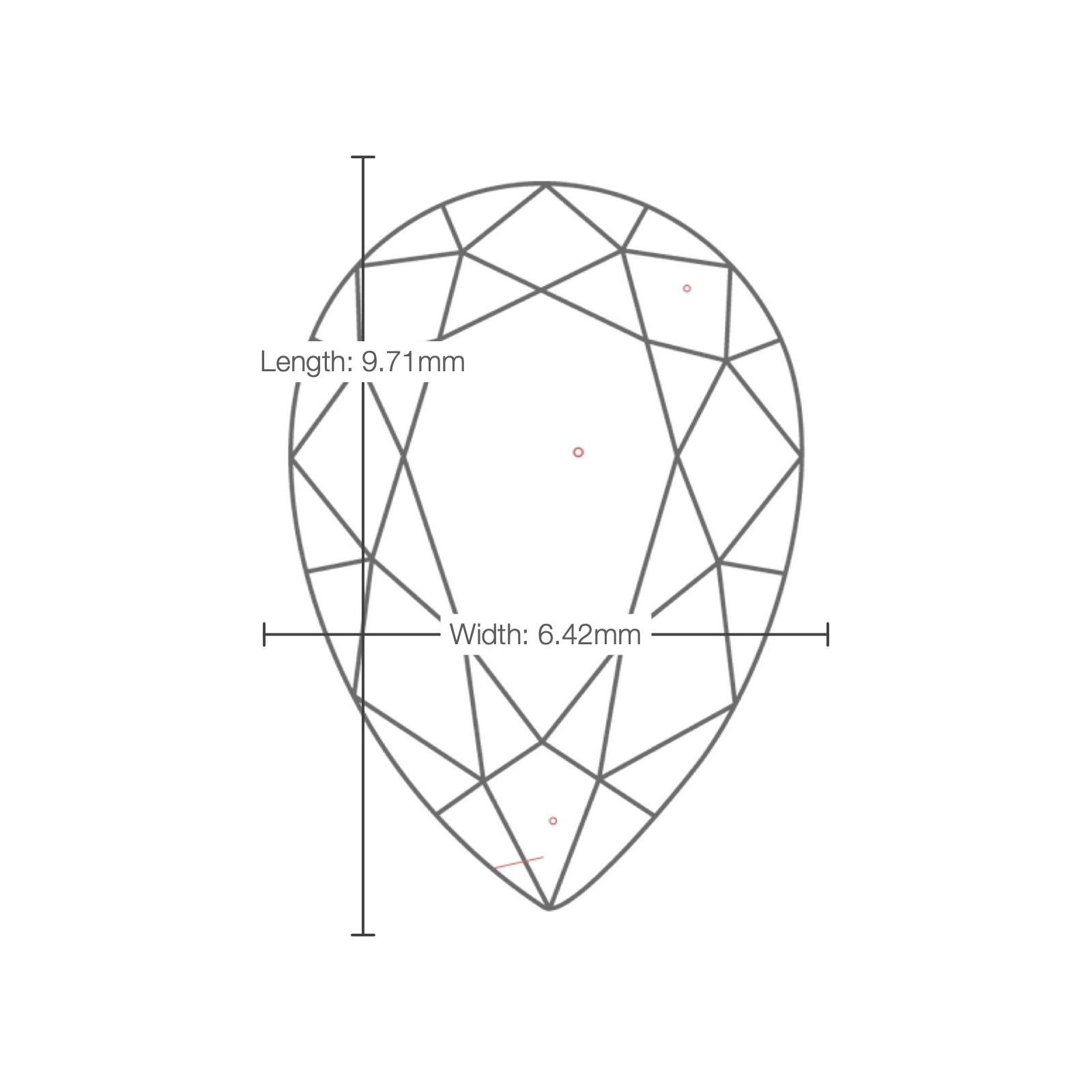 IGI certificate LG805637827: facet plot with length and width