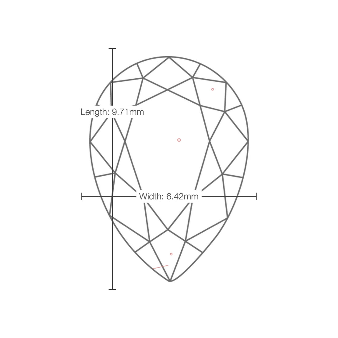 IGI certificate LG805637827: facet plot with length and width