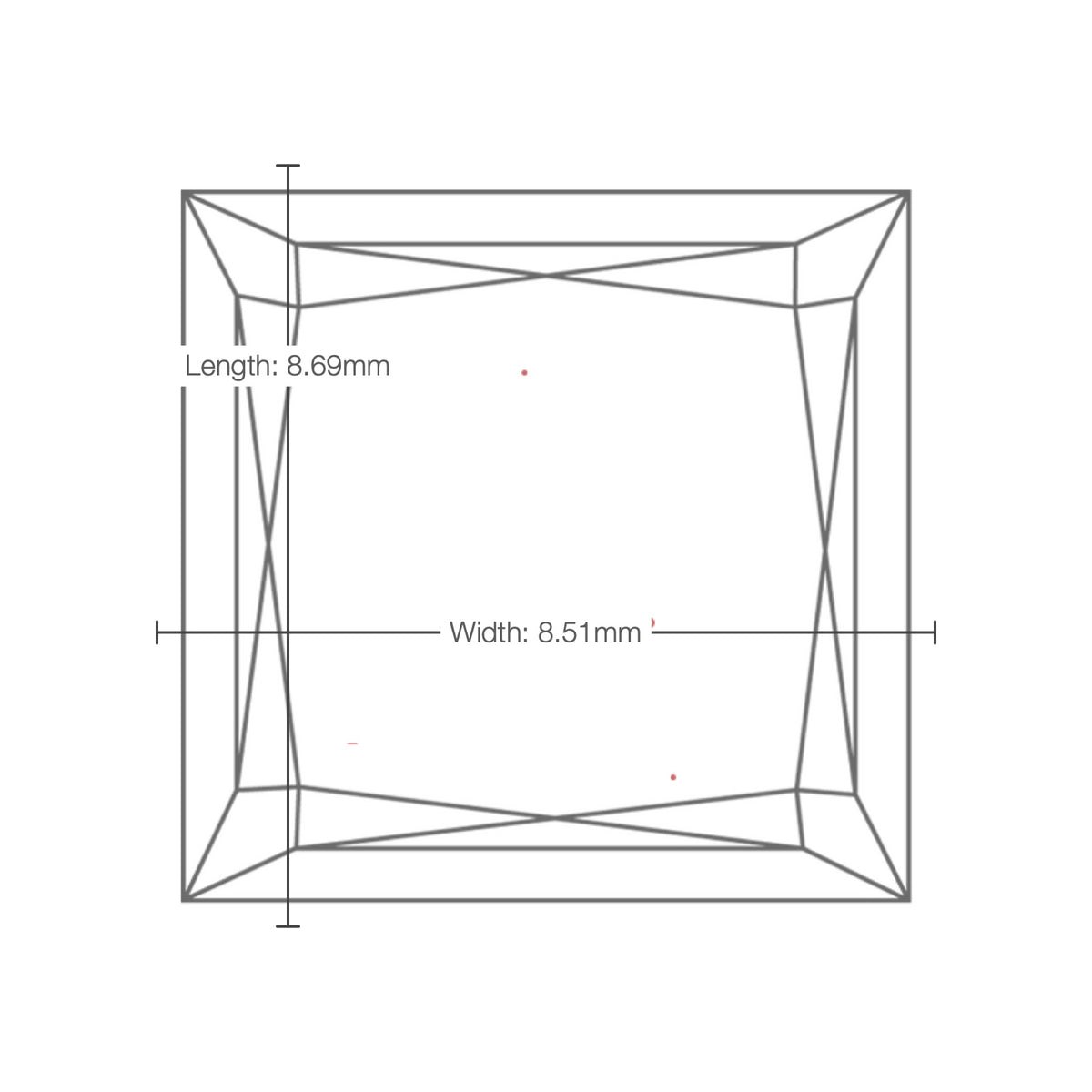 IGI certificate LG766682355: facet plot with length and width