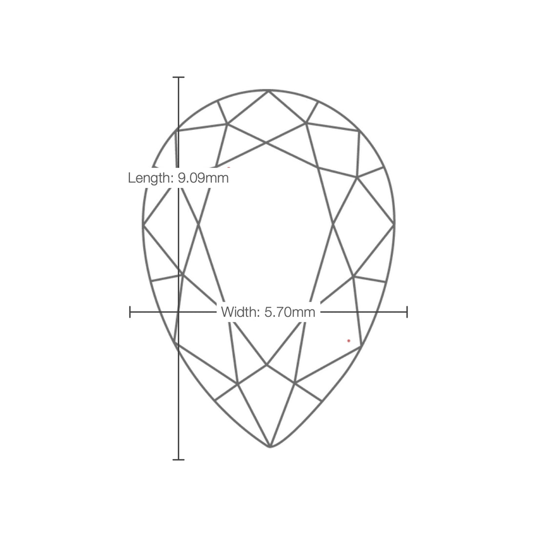 IGI certificate LG805680167: facet plot with length and width