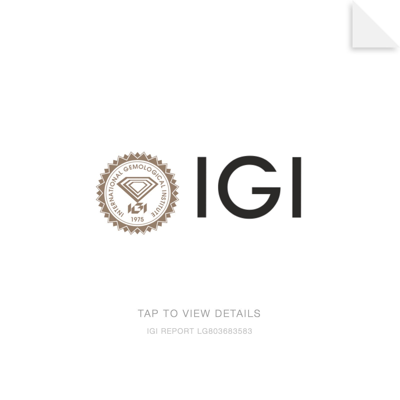 IGI certificate LG803683583: tap to view details